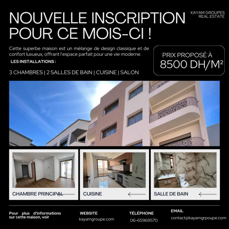 Appartements Disponibles – Kayam Groupe Immobilier